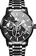 Alienwork Herren Damen Mechanische Automatik Uhr Schwarz Mit Edelstahl