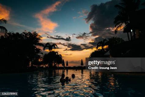 Kids In Swimming Pool Silhouette Photos And Premium High Res Pictures