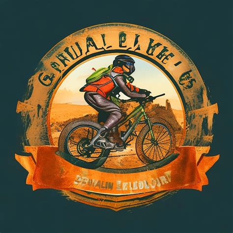 Logotipo De Bicicleta De Grava Con Arquetipo Forajido Y Explorador