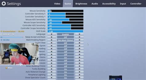 Ninja Fortnite Settings 2018 Keybinds Mouse Sensitivity Keyboard