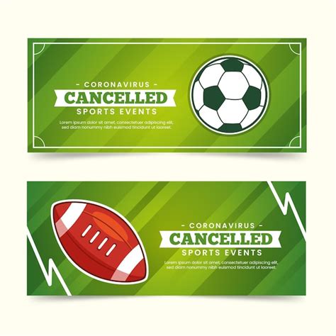 Colecci N De Banners De Eventos Deportivos Cancelados Vector Gratis