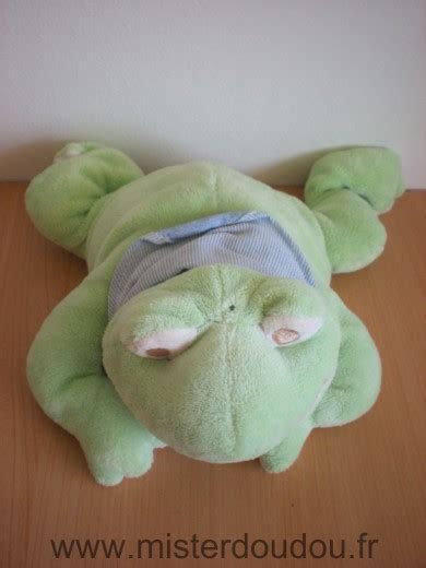 Doudou Grenouille Noukie S Vert Foulard Bleu Mister Doudou Sos