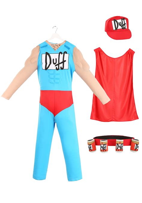 Mens Duffman Costume 1x2x Homer Simpson Beer Jumpsuit