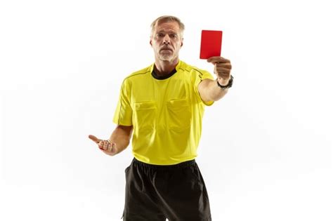 Free Photo Referee Showing A Red Card To A Displeased African