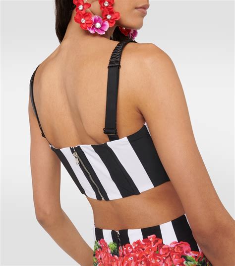 Portofino Striped Corset Top In Multicoloured Dolce Gabbana Mytheresa