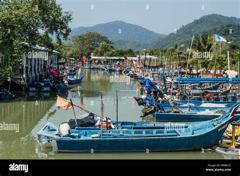 A Chinese Fishing Fleet In Penang Stock Photo Alamy