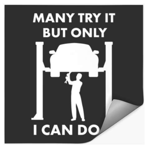 Many Try It But Only I Can Do It Cars Garage Mecha Stickers Sold By