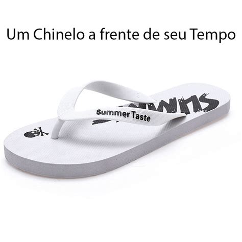 Chinelo masculino flip flop antiderrapante sandália de praia feeton