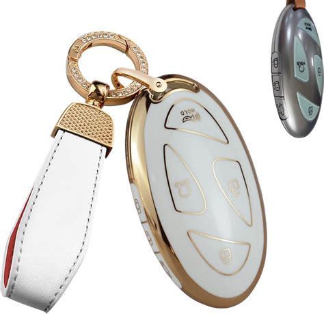 Amazon Sanrily Golden Edge Button Key Fob Cover For Hyundai