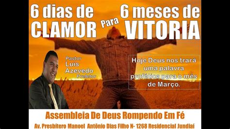 Adrf Dias De Clamor Para Meses De Vitoria Pr Luis Azevedo