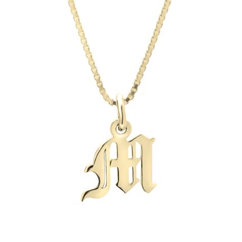 Gothic Initial Necklace