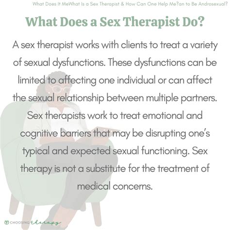 What Does A Sex Therapist Do