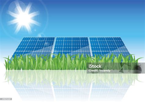 Panel Surya Ilustrasi Stok Unduh Gambar Sekarang Energi Surya