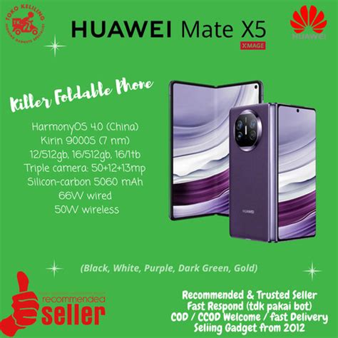 Jual Huawei Mate X5 16 512GB 12 512GB 16 1TB KIRIN 9000S Harmony OS