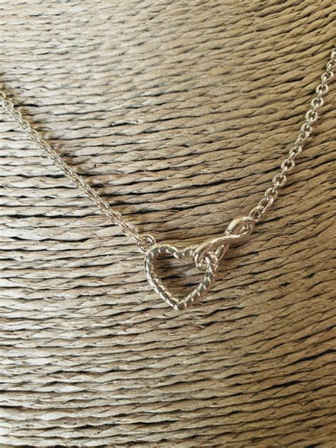 Sterling Zilveren Ketting Eeuwige Liefde Hanger Hart Met