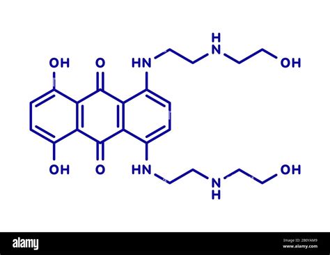 Mol Cula De Medicamento Para El C Ncer De Mitoxantrona Ilustraci N