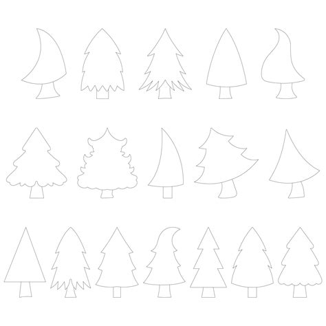 Christmas Tree Line art 14745895 Vector Art at Vecteezy