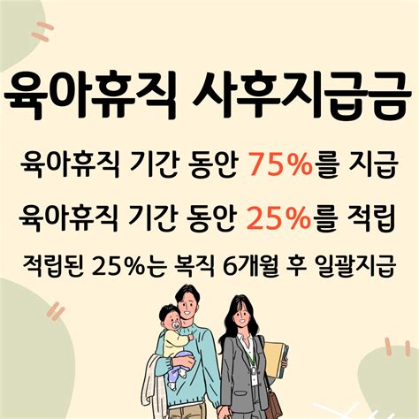 육아휴직급여 사후지급금 지급 조건 알고 사용하기