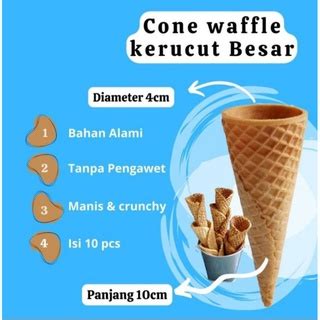 Jual Waffle Cone Eskrim Large Isi Pcs Shopee Indonesia