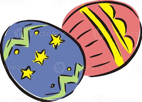 Easter egg colorful illustration 39300390 PNG