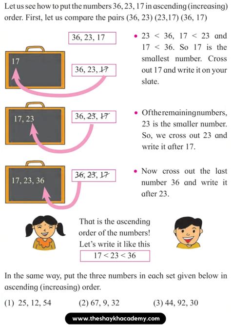 Part Two Lesson 3 Ascending And Descending Order Of Numbers Shaykh Academy