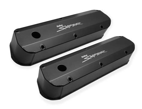 Holley Sniper 890012b Sniper Fabricated Aluminum Valve Cover Ford Small Block Black Finish