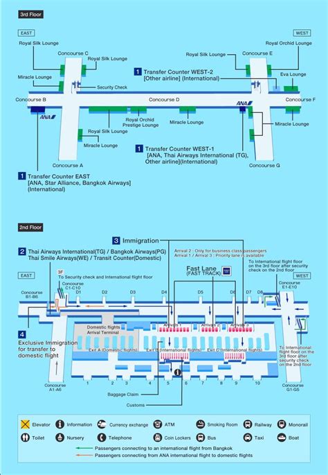 Suvarnabhumi Airport Terminal Map Suvarnabhumi Airport Off