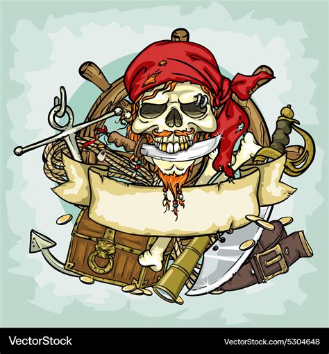 Pirate Skull Illustration Skull And Bones Skull And Crossbones Human