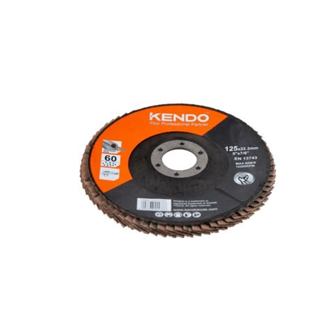 DISCO FLAP ZIRCONIO NUMERO 60 5 X ⅞ PULGADAS 125X22 2MM KENDO Pintulac