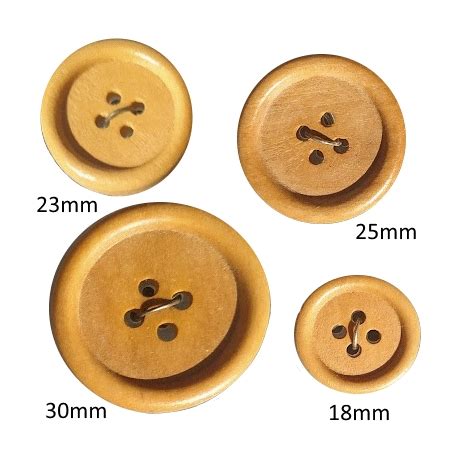 Bouton De Bois Rond Trous Intermercerie