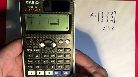 Inversa De Una Matriz Con Calculadora Casio Fx 991EX YouTube