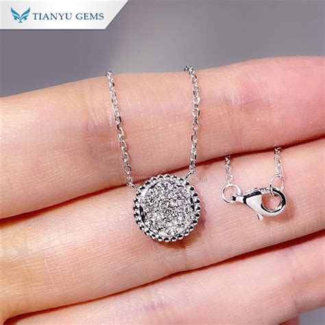 Tianyu Gems Customized 10K 14K 18K White Gold Colorless Brilliant Chain