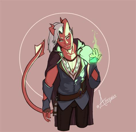 Tiefling Warlock By Anesixart On Deviantart