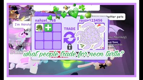 What People Trade For Nfr Turtle Adopt Me Youtube