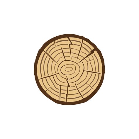 Tree Trunk Cross Section With Growth Rings Vector Icon 13271089 Vector