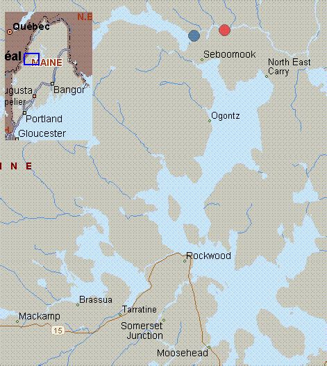 Map For Penobscot River West Branch Maine White Water Seboomook