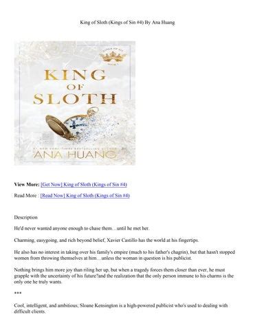 PDF EPub King Of Sloth Kings Of Sin 4 By Ana Huang By