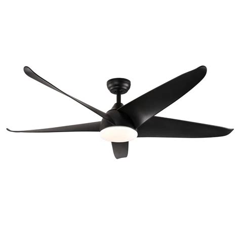 Breezary Zandra 60 In Integrated LED Indoor Black Ceiling Fans With