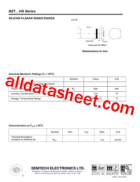 BZT15HSC Datasheet PDF SEMTECH ELECTRONICS LTD