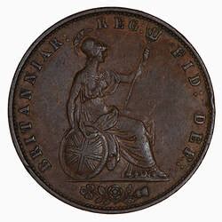 Coin Halfpenny Queen Victoria Great Britain 1854