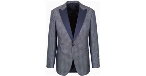 Giorgio Armani Soho Line Single Breasted Tuxedo Jacket In Silk Jacquard