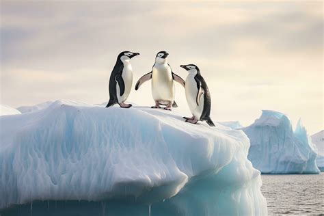 Antarctic penguins on ice floe, Antarctic Peninsula, Antarctica