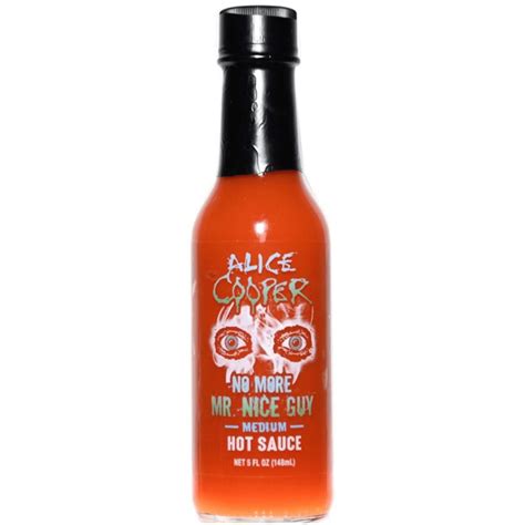 Hot Shots Hot Sauce Alice Cooper No More Mr Nice Guy Medium 5oz Gourmet Sauce Works