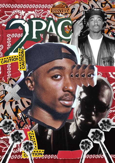 Tupac Shakur 2pac Newspaper Collage Tribute 2001 Poster 22 X 35