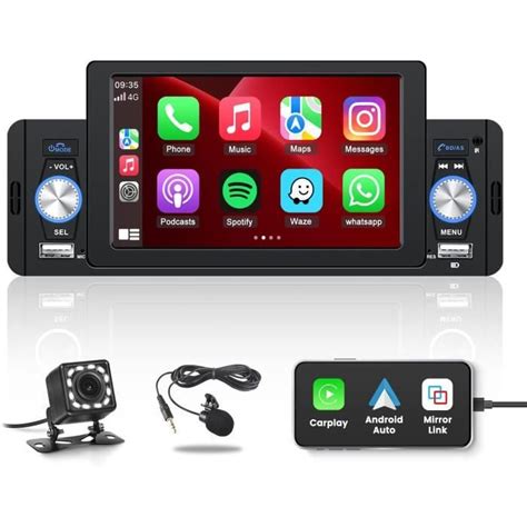 Autoradio Carplay 1 Din Android Auto Lien Miroir Pour Ios Android 5 1