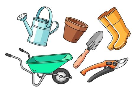 Premium Vector Illustrations Set Of Gardening Tools