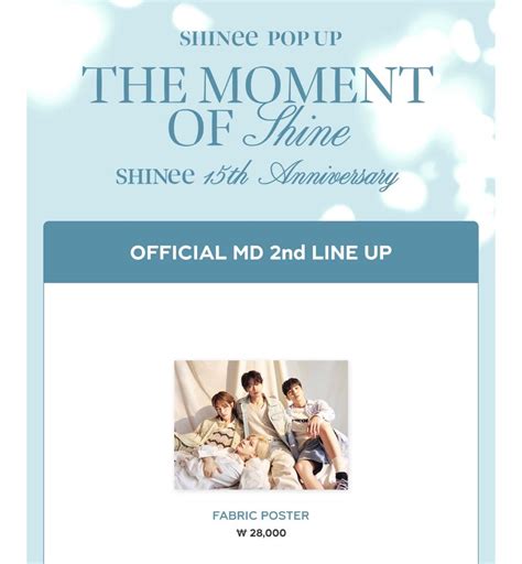 SHINee The Moment Of Shine Official MD Goods 2nd Line Up Hobbies