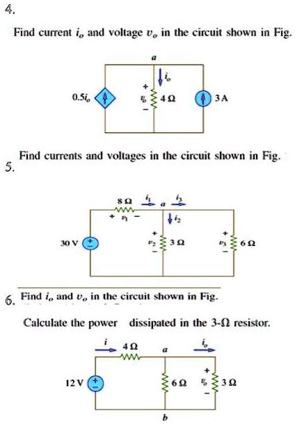 4 Find Current Io And Voltage Vo In The Circuit Shown In Fig 0 5io