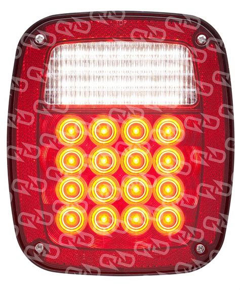 Optronics Red Led Combination Stop Turn Tail Back Up Light Universal