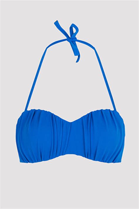Saks Basic Shirred Bikini Üstü PL GDQGV IY SAK SAKS Penti
